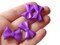 16 26mm Purple Bow Beads Plastic Beads Bow Knot Beads Acrylic Beads Big Beads